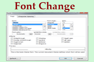Font Change